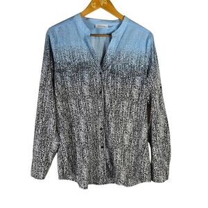 Calvin Klein Gradient Patterned Long Sleeve Shirt